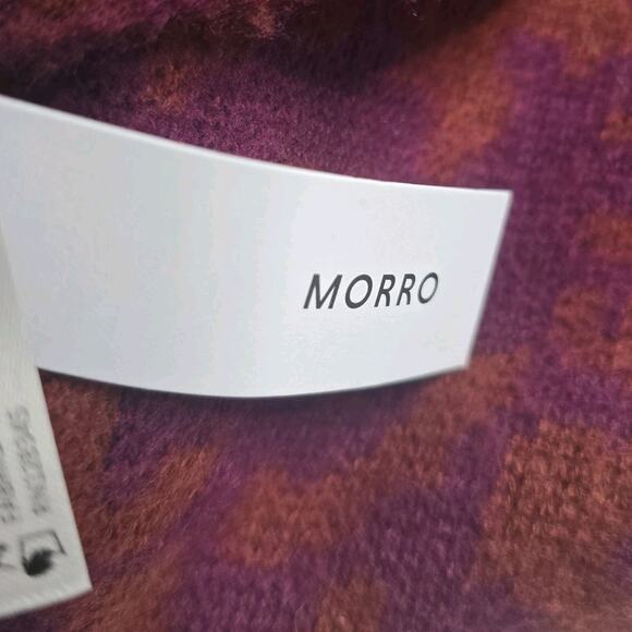 Athleta Morro Cheetah Leopard Animal Print Soft Plush Wrap Around Scarf Purple - Picture 5 of 8